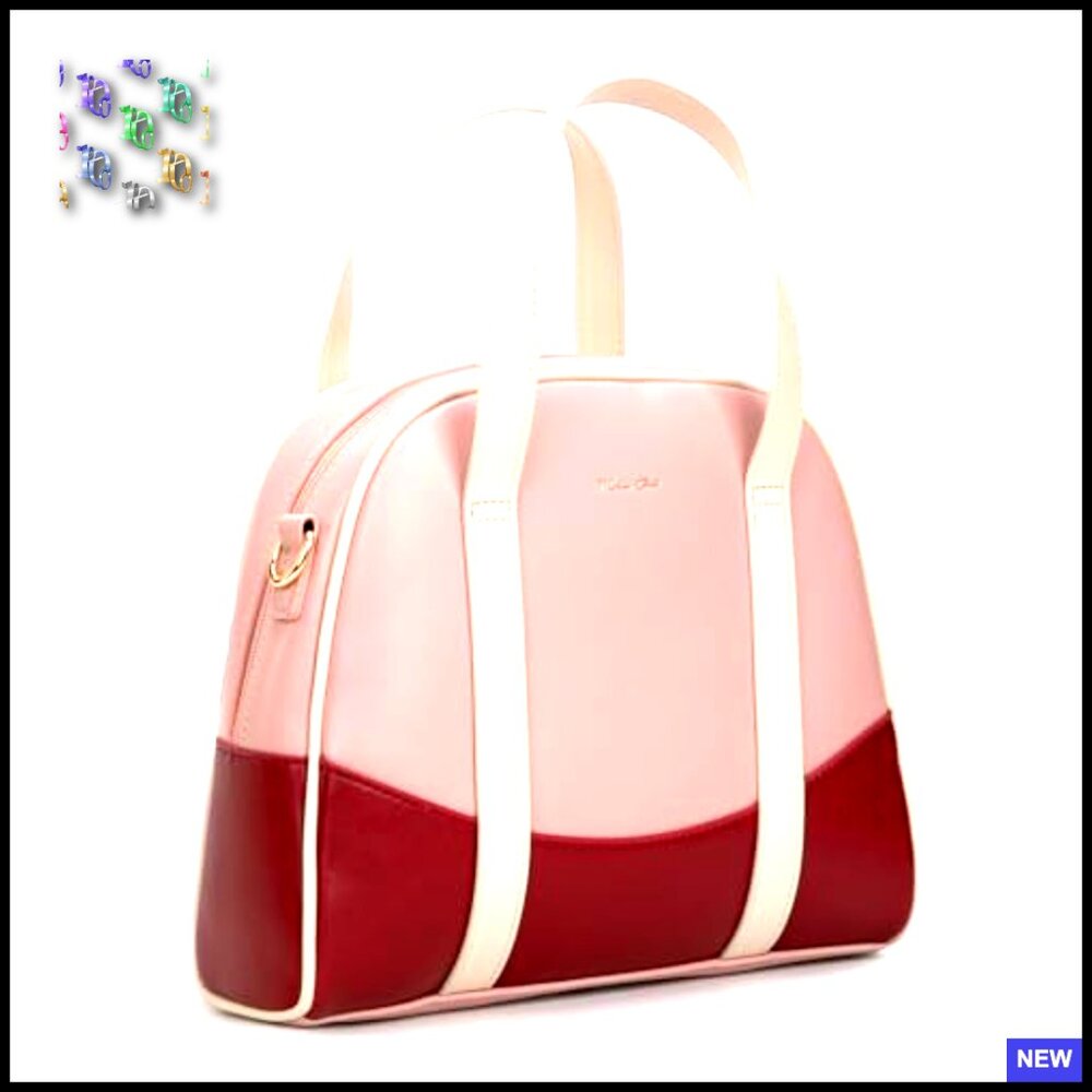 Sporty Chic Dome Satchel Crossbody Bag Polyurethane Modern Fashionable - Picture 3 of 7